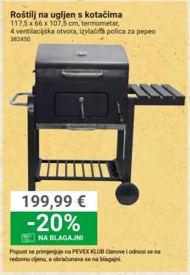 Roštilj na ugljen s kotačima
