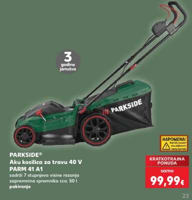 PARKSIDE® Aku kosilica za travu 40 V PARM 41 A1