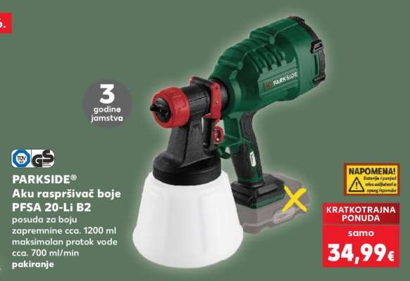 PARKSIDE® Aku raspršivač boje PFSA 20-Li B2