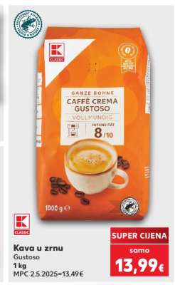 Kava u zrnu Gustoso 1 kg