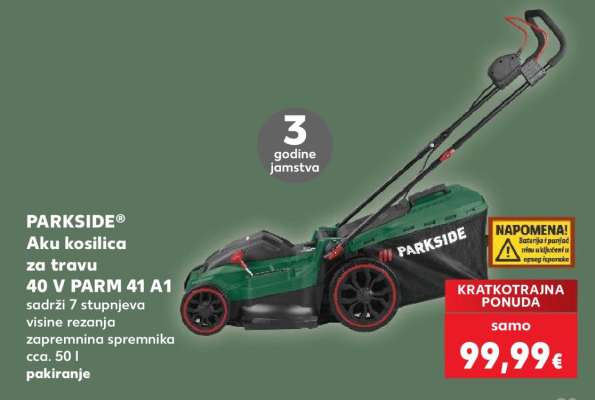 PARKSIDE® Aku kosilica za travu 40 V PARM 41 A1
