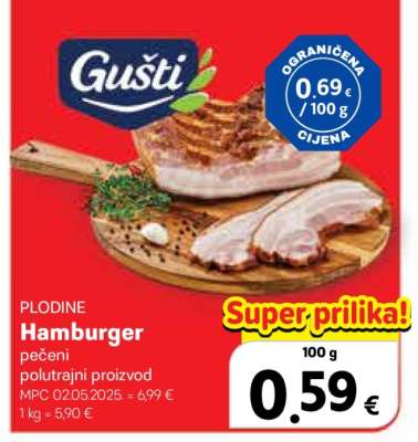 GUŠTI Hamburger pečeni