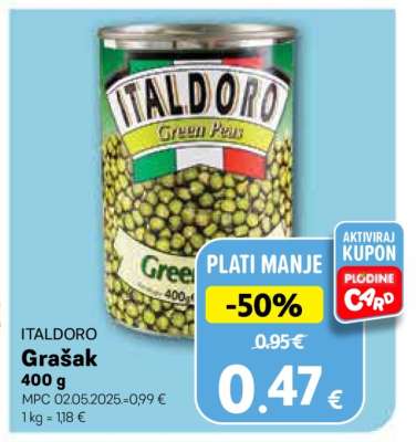 ITALDORO Grašak 400 g