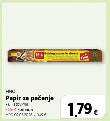 FINO PAPIR ZA PEČENJE
