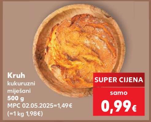 Kruh kukuruzni miješani 500 g
