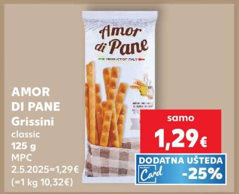 AMOR DI PANE Grissini classic 125 g