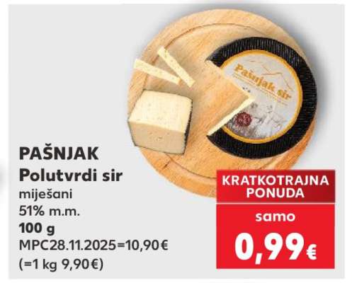 PAŠNJAK Polutvrdi sir