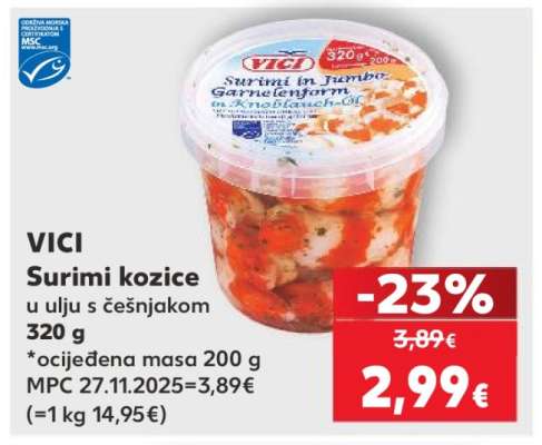 VICI Surimi kozice u ulju s češnjakom 320 g