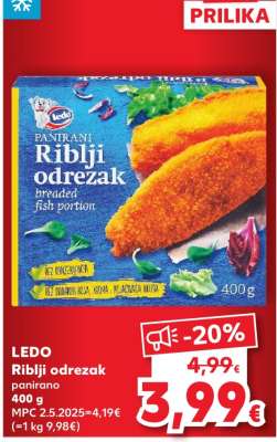 LEDO Riblji odrezak panirano