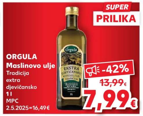 ORGULA Maslinovo ulje Tradicija extra djevičansko 1 l