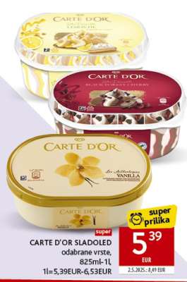 CARTE D'OR SLADOLED
