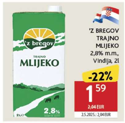 `Z BREGOV Trajno mlijeko