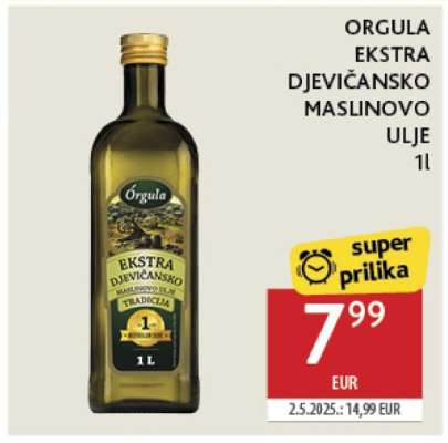 ORGULA EKSTRA DJEVIČANSKO MASLINOVO ULJE 1l