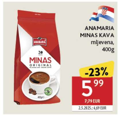 ANAMARIA MINAS KAVA mljevena, 400g