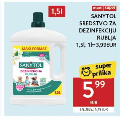 SANYTOL Sredstvo za dezinfekciju rublja