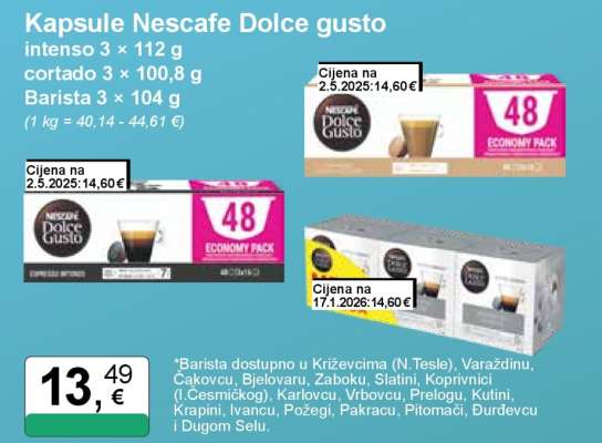 Kapsule Nescafe Dolce gusto
