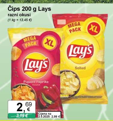 Čips 200 g Lays