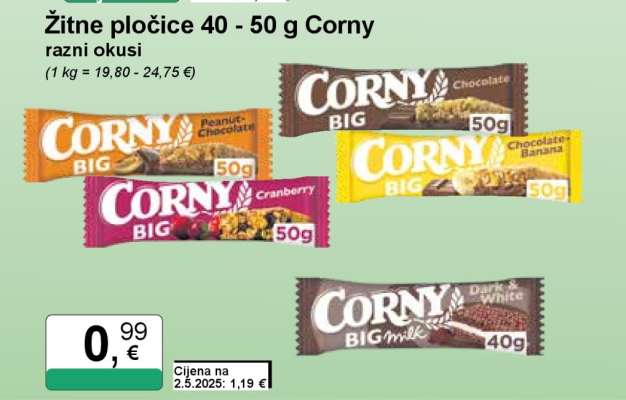 Žitne pločice 40 - 50 g Corny