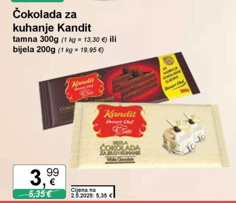Čokolada za kuhanje Kandit