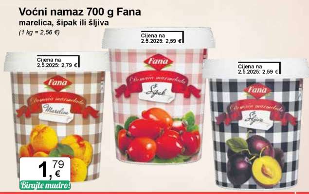 Voćni namaz 700 g Fana