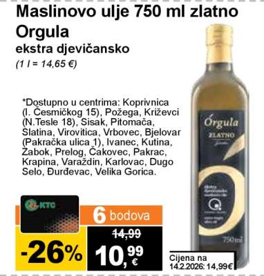 Maslinovo ulje 750 ml zlatno Orgula