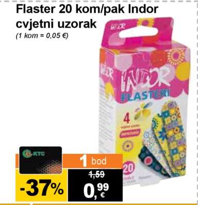 Flaster 20 kom/pak Indor cvjetni uzorak