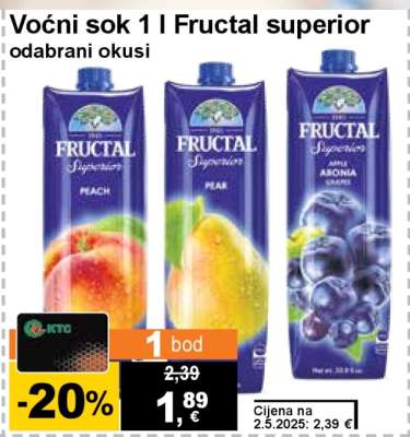 Voćni sok 1 l Fructal superior