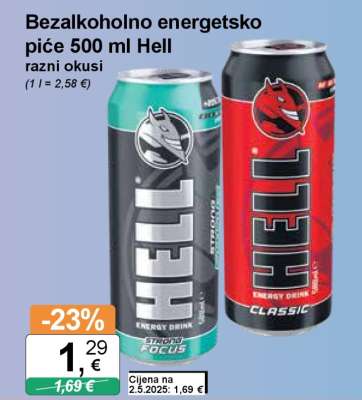 Bezalkoholno energetsko piće 500 ml Hell