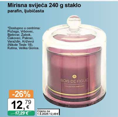 Mirisna svijeća 240 g staklo