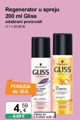 Regenerator u spreju 200 ml Gliss