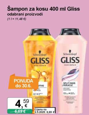 Šampon za kosu 400 ml Gliss