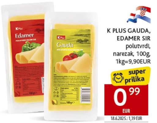 K PLUS GAUDA, EDAMER SIR