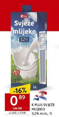 K PLUS SVJEŽE MLIJEKO