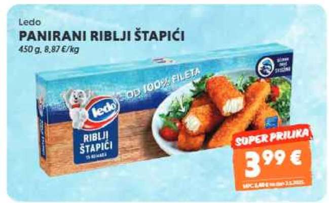 LEDO Panirani riblji štapići