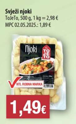 Svježi njoki