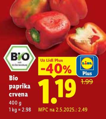 Bio paprika crvena