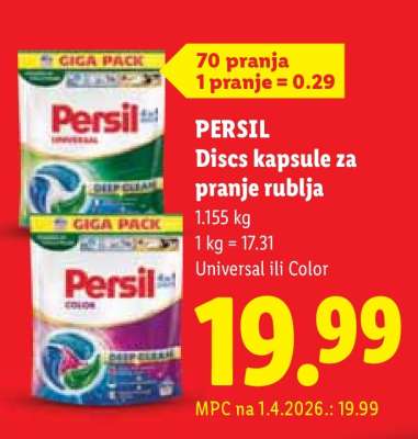 PERSIL Discs kapsule za pranje rublja