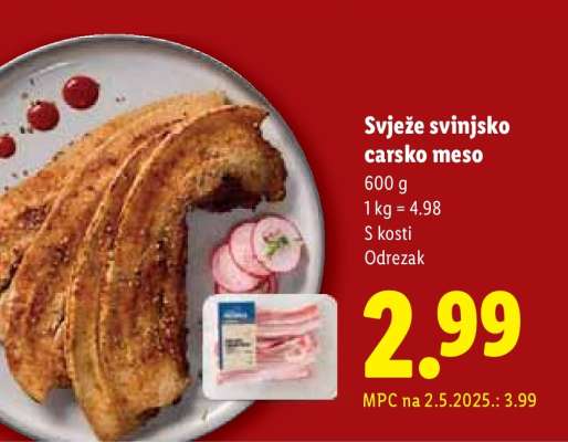 Svježe svinjsko carsko meso