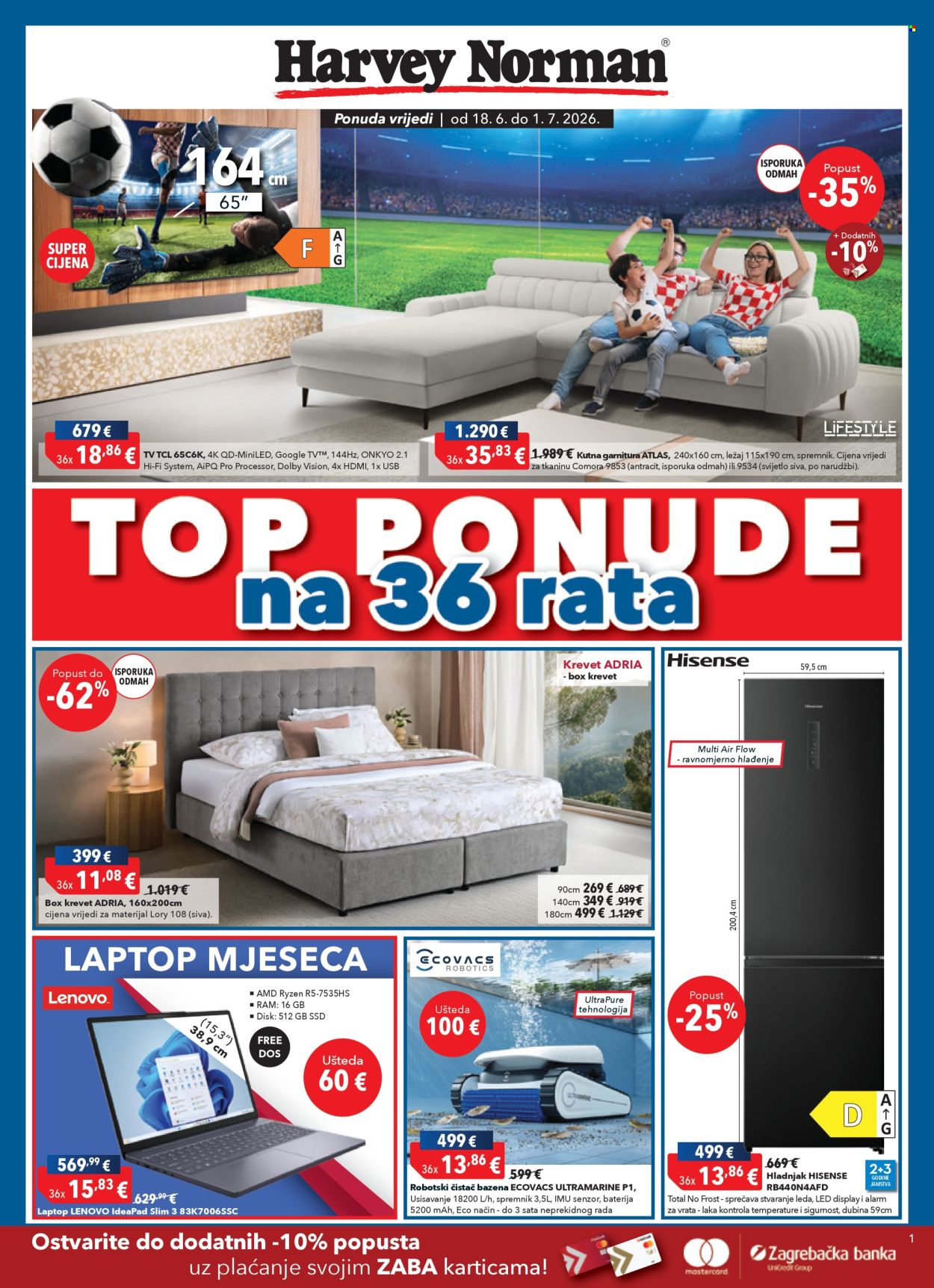 Leták Harvey Norman - 18.6.2026 - 1.7.2026. Strana 1