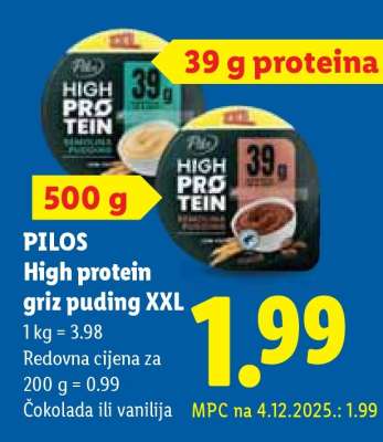 PILOS High protein griz puding XXL