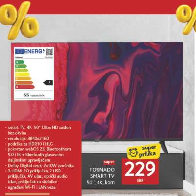 TORNADO SMART TV 50", 4K, kom
