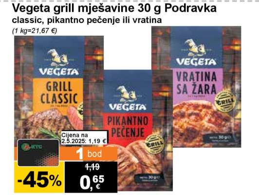 Vegeta grill mješavine 30 g Podravka