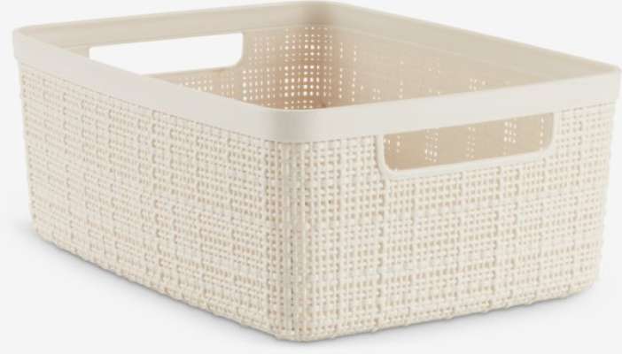 Košara JUTE 4,5L plastika prljavo bijela