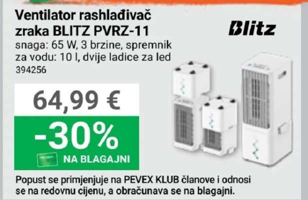 Ventilator rashladivač zraka BLITZ PVRZ-11