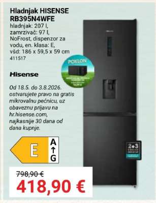 Hladnjak HISENSE RB395N4WFE
