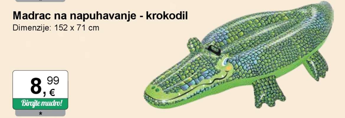 Madrac na napuhavanje - Krokodil
