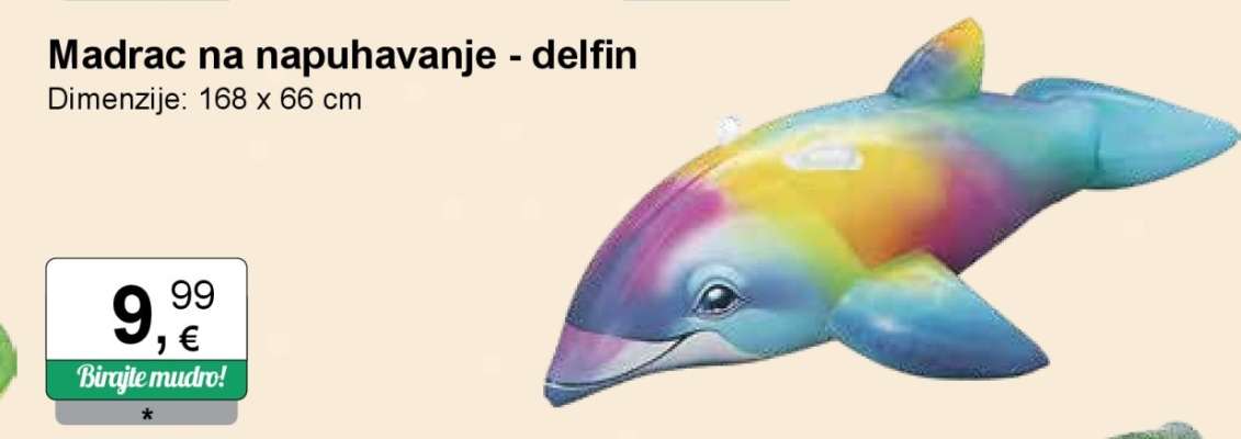 Madrac na napuhavanje - delfin