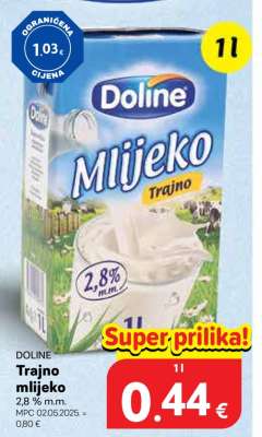 DOLINE Trajno mlijeko