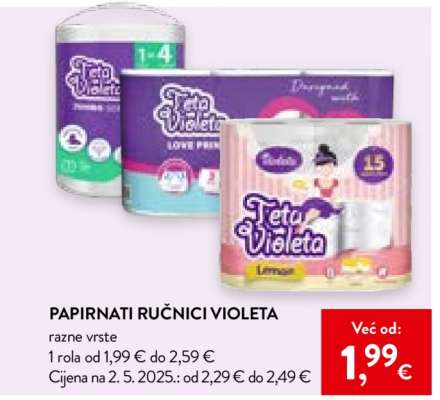 Papirnati ručnici Violeta