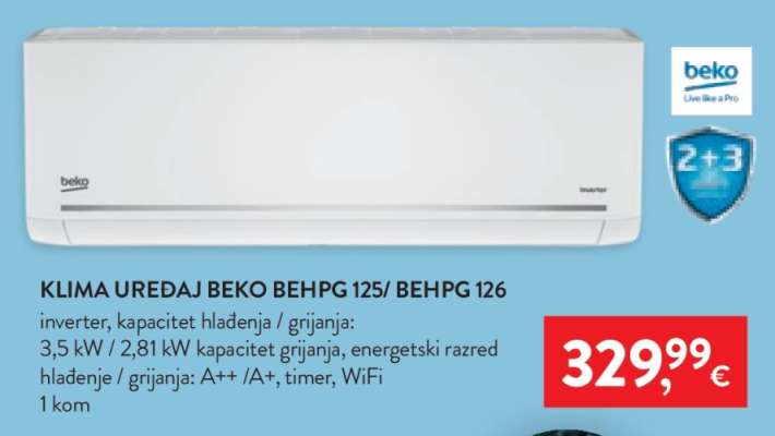 Klima uređaj Beko BEHPG 125/ BEHPG 126